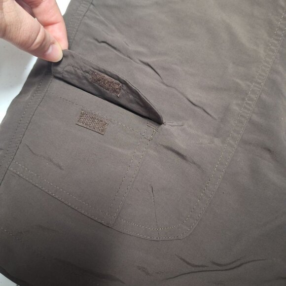 World Wide Sportsman Shorts Fishing Lightweight Summer Womens 10 Brown Pockets - Picture 8 of 10